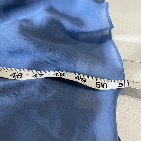 NWT JJ’s House V-nech A-line Chiffon Midi Dress Puff Sleeves Tea-Length 271450 - Picture 11 of 11